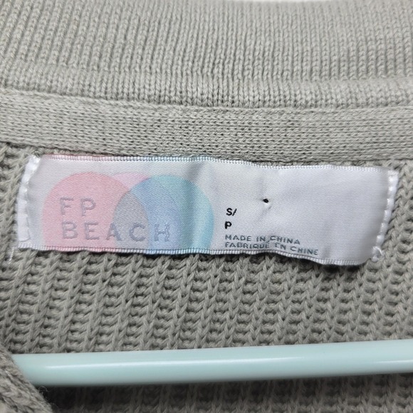 Free People Beach Sage Long Sleeve Sweater Dress S Boho Cottagecore Coastal Fall - Picture 5 of 8